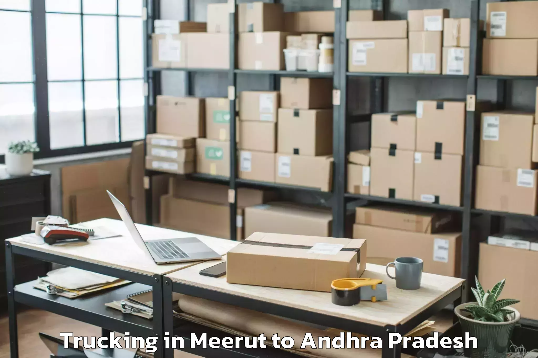 Hassle-Free Meerut to Kanuru Trucking